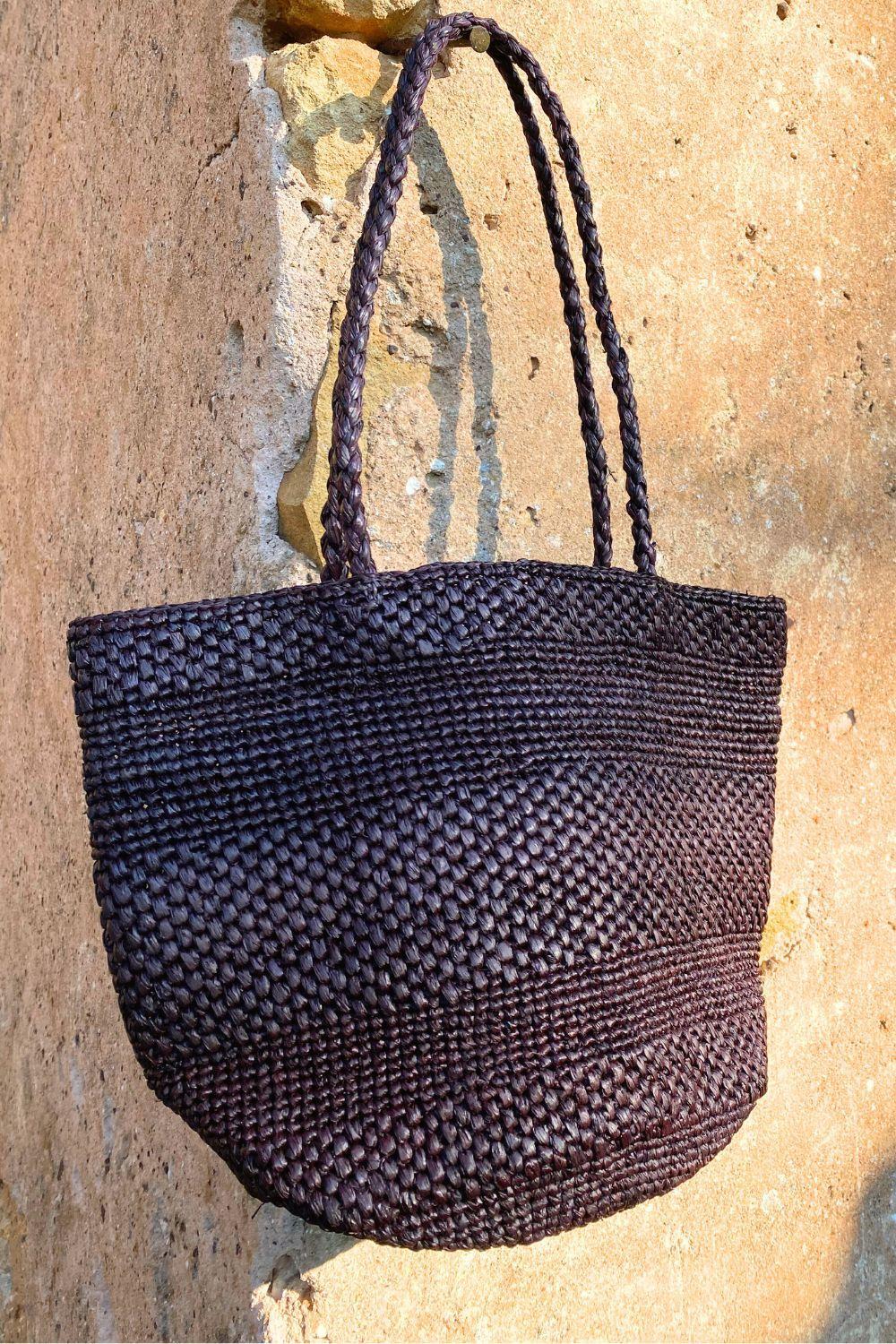 Big Siny- Grand sac seau en raphia crochet