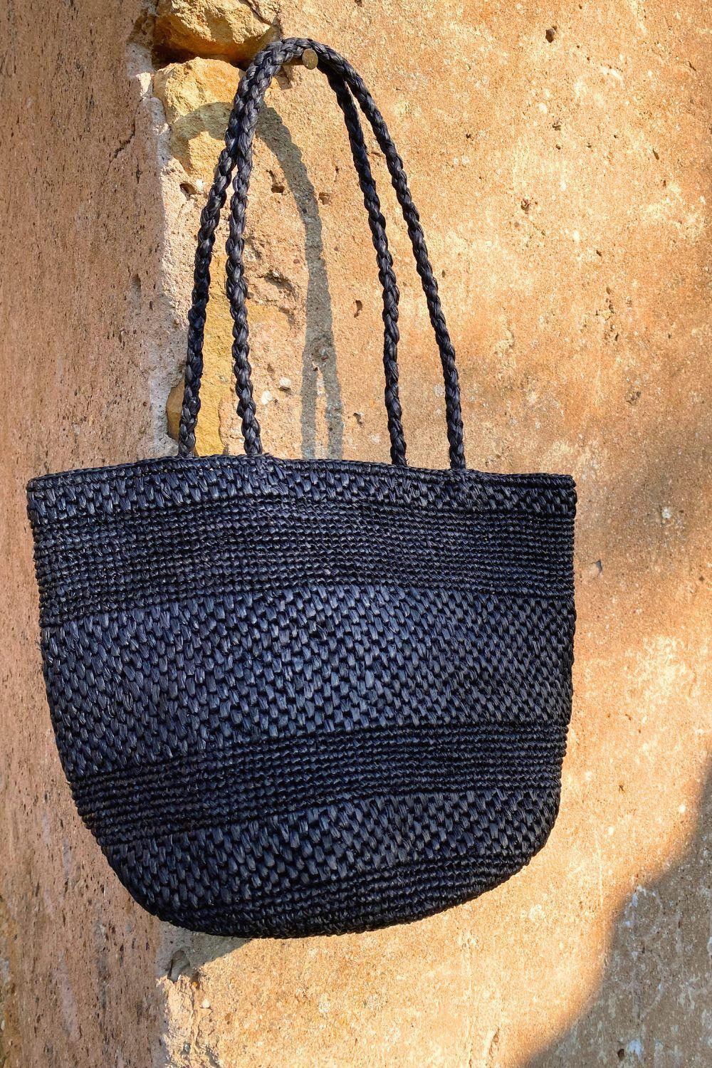 Big Siny- Grand sac seau en raphia crochet