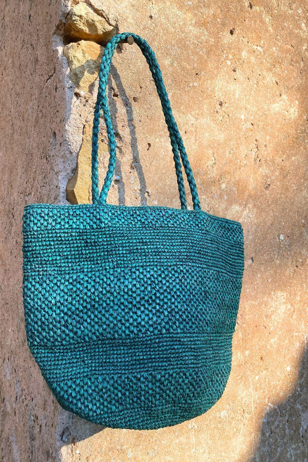 Big Siny- Grand sac seau en raphia crochet