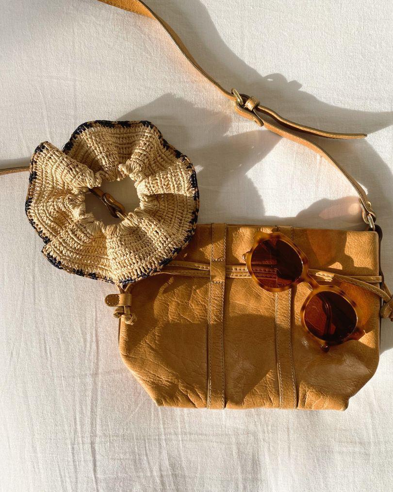 maxi chouchou léopard  de raphia