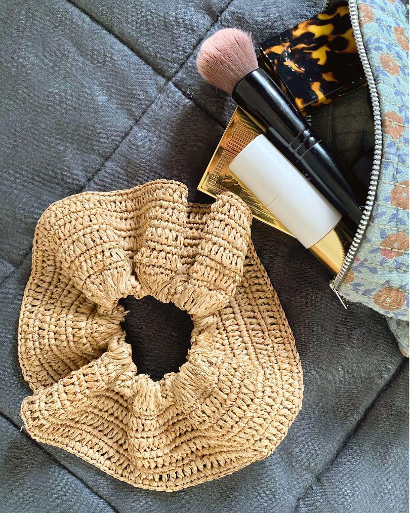 maxi chouchou en raphia naturel