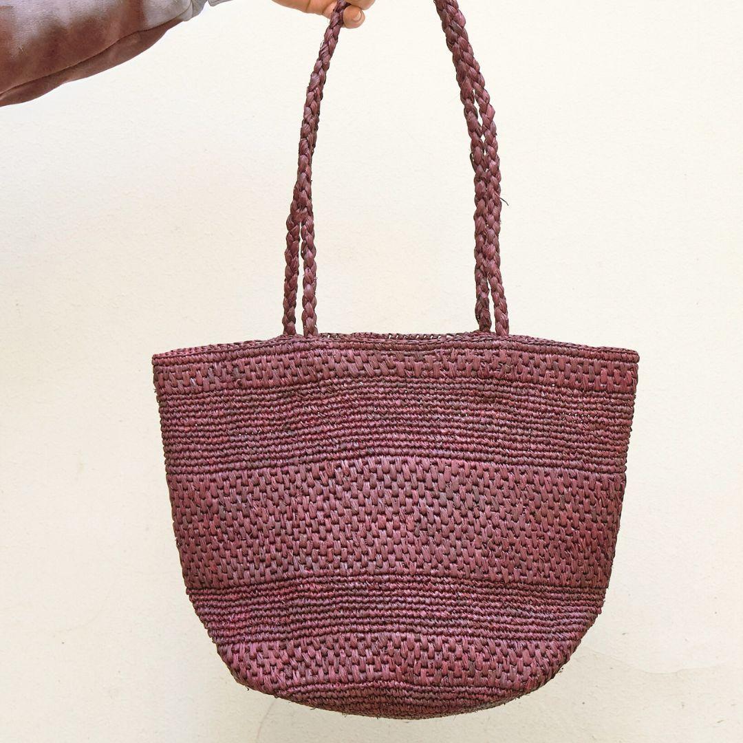 Big Siny- Grand sac seau en raphia crochet