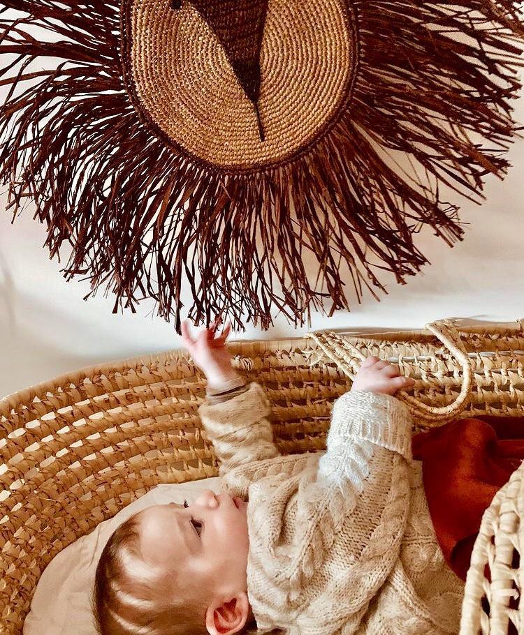 wall decoration/kids room/kids deco/raffia decoration/