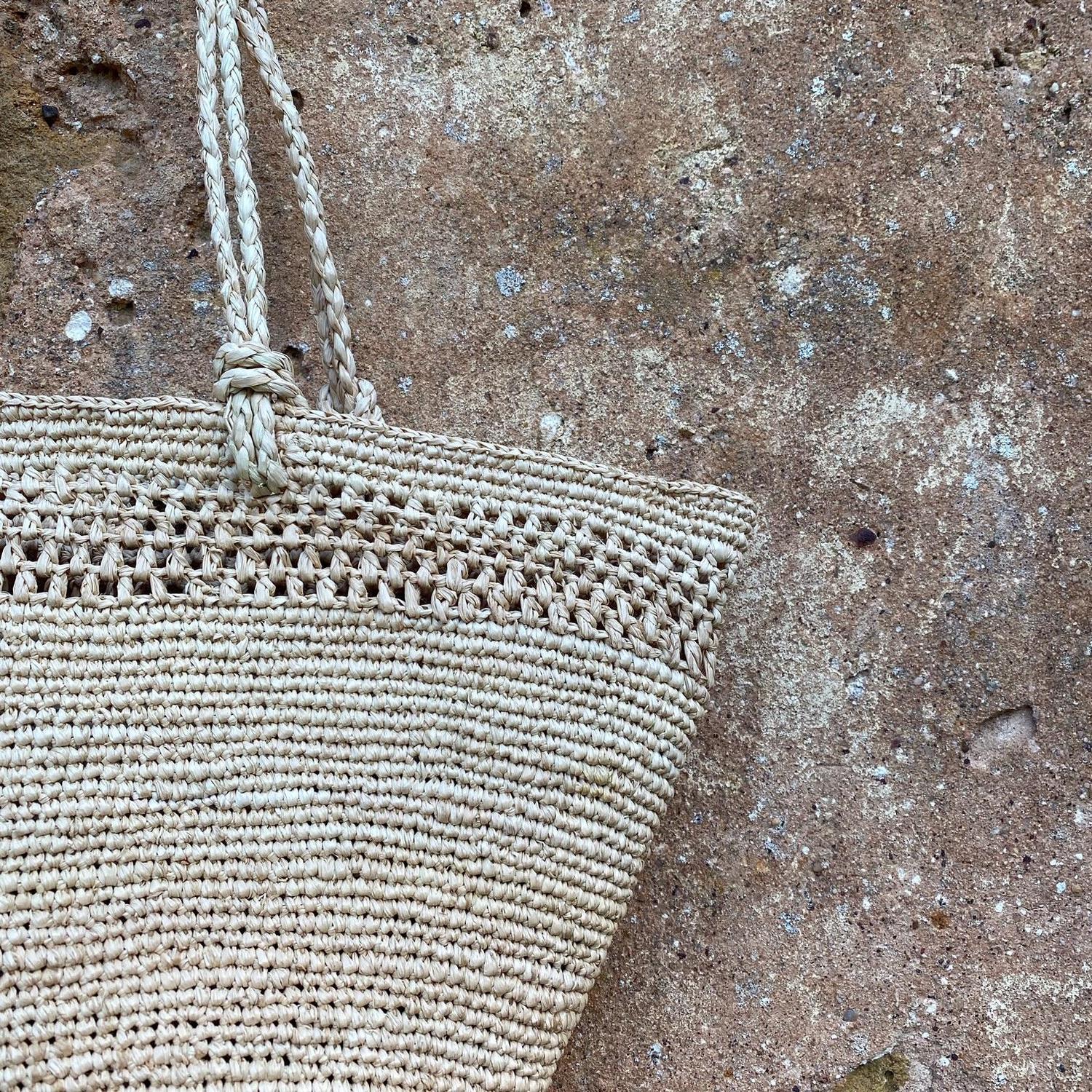 Sac raphia crochet/ sac raphia/ sac été/ sac fait main/ sac de plage