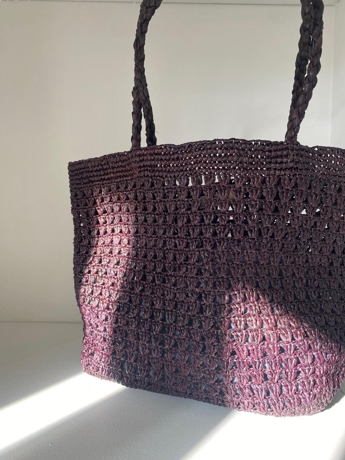 PIÑA- cabas ajouré en raphia