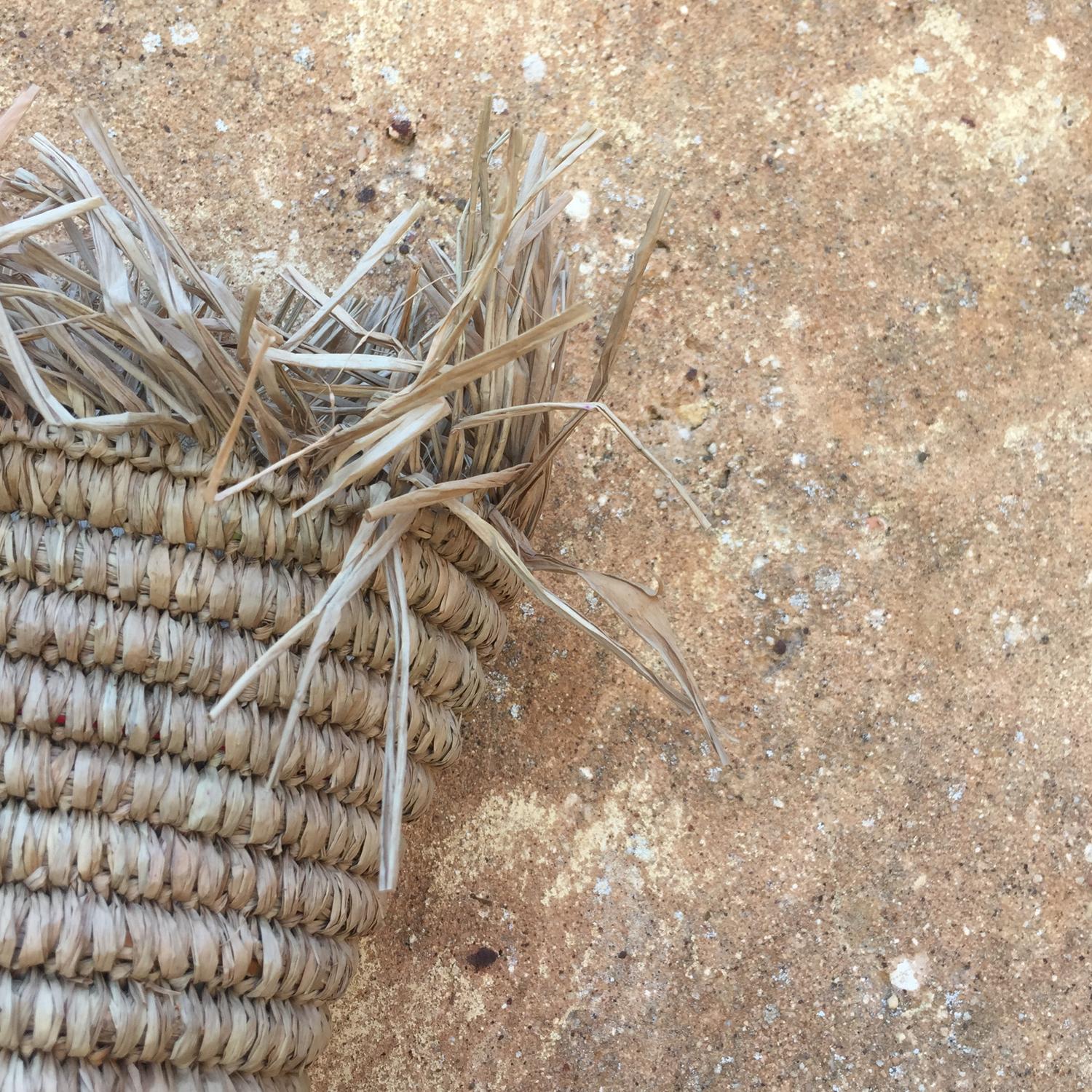 Panier de plage en raphia, panier marché en raphia, Panier en raphia