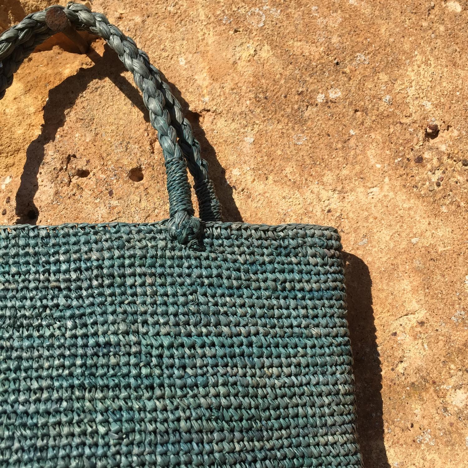 Sac en raphia crochet “tote" , sac raphia