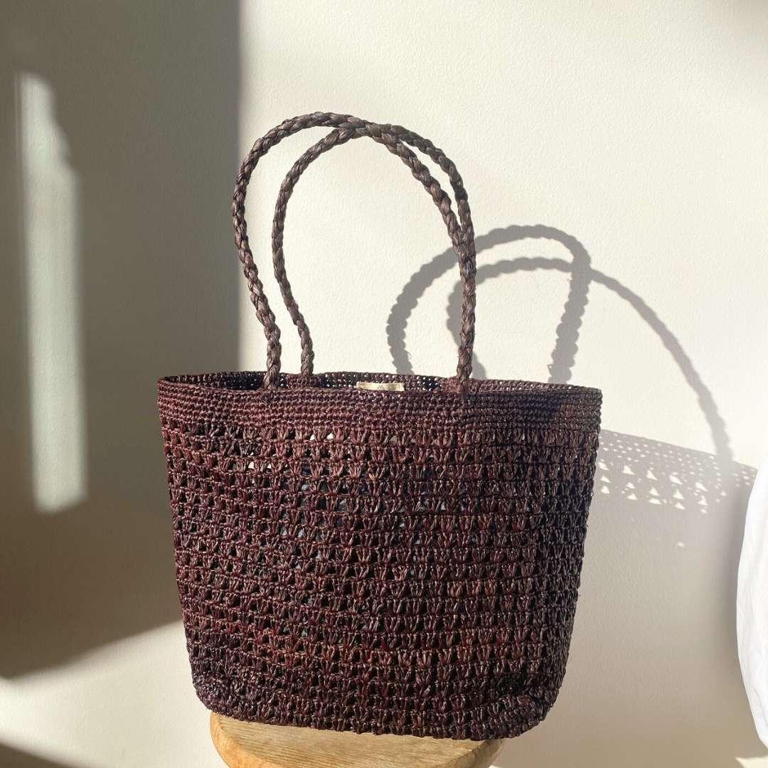 PIÑA- cabas ajouré en raphia