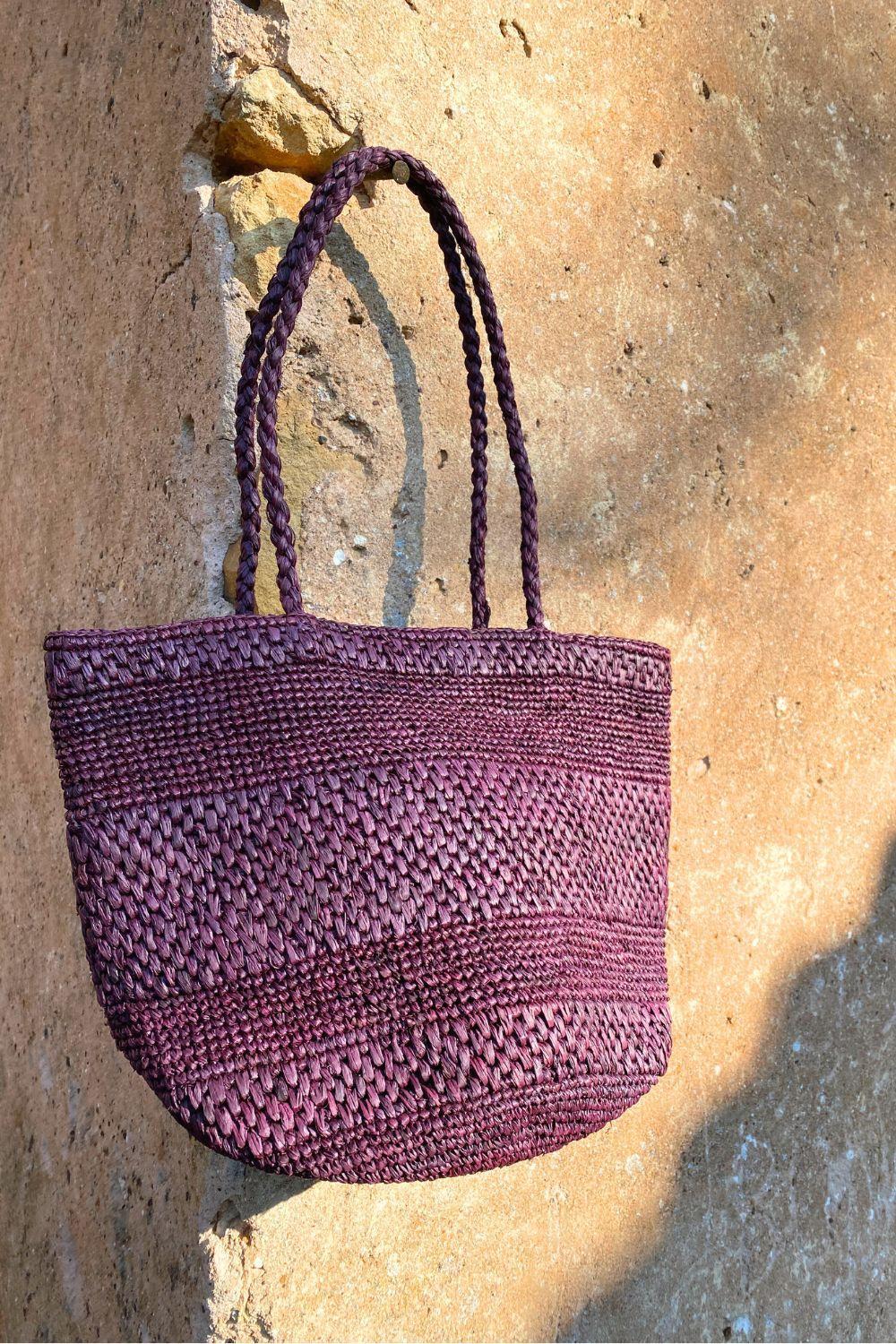 Big Siny- Grand sac seau en raphia crochet