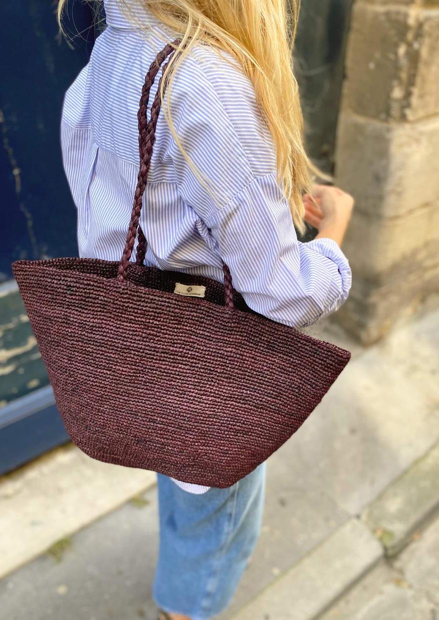 sac cabas chocolat pour femme